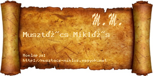 Musztács Miklós névjegykártya