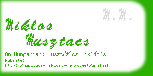 miklos musztacs business card